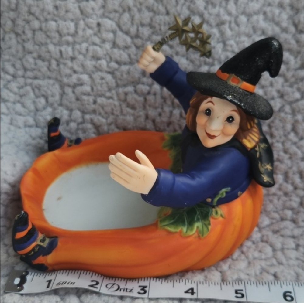 Partylite, Halloween, Fun Witchy Witch Colorful Candle Holder